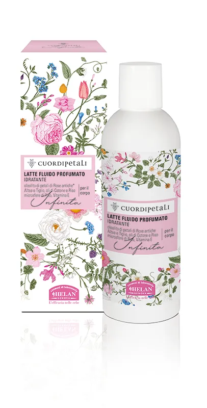 Latte Fluido INFINITA CUOR DI PETALI HELAN Corpo Profumato Idratante anche per pelle delicata e sensibile 200ml