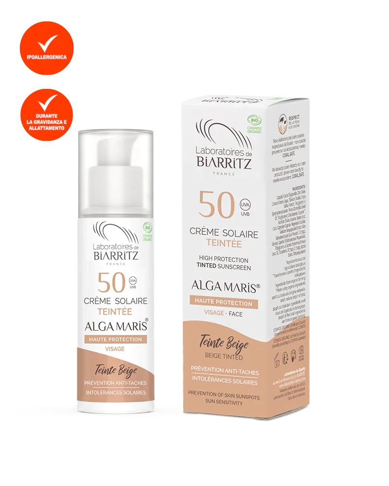 Crema Solare Colorata “BEIGE” Bio Viso SPF 50 50 ml - immagine 2
