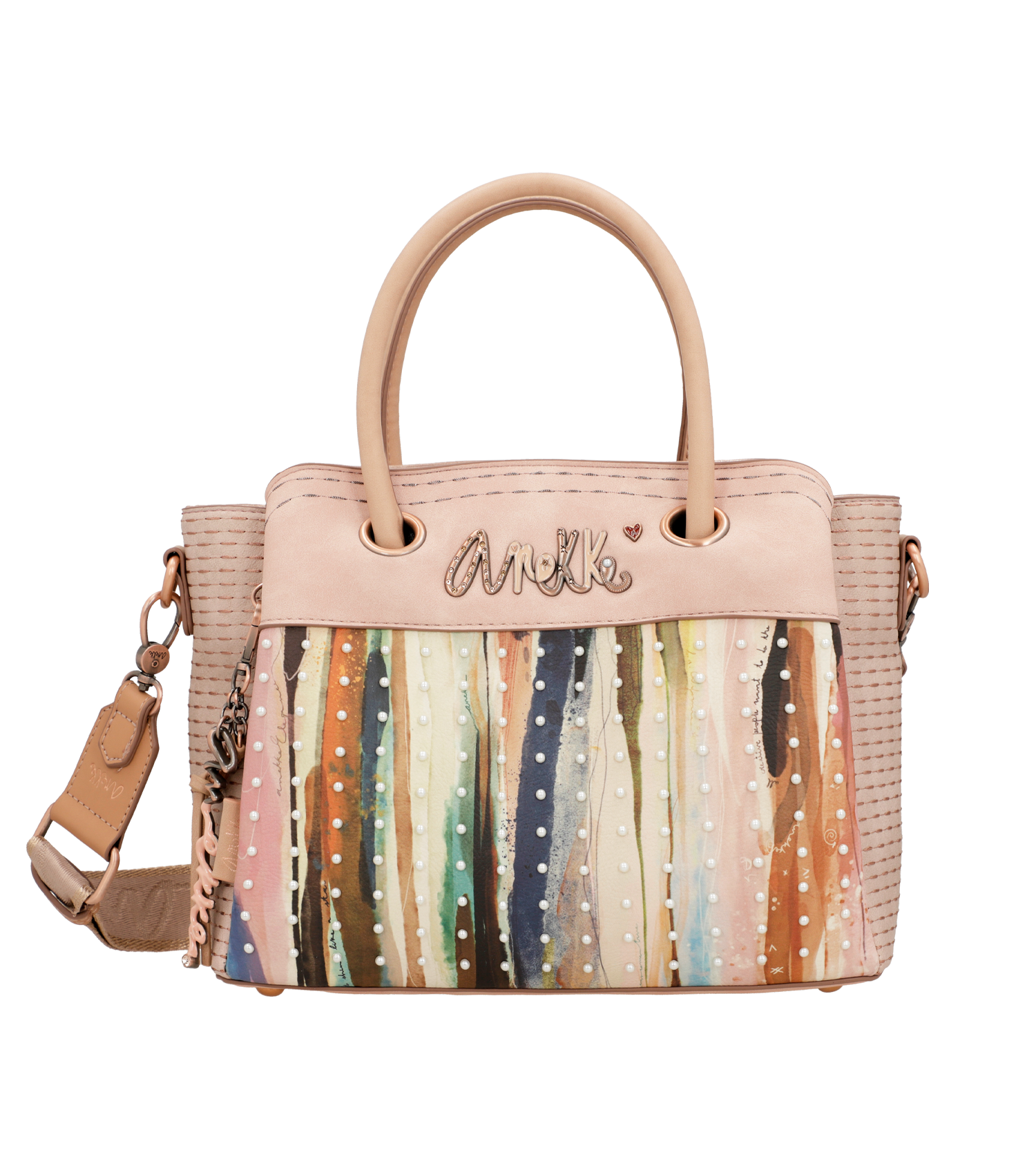 Borsa Studio con manico color carne