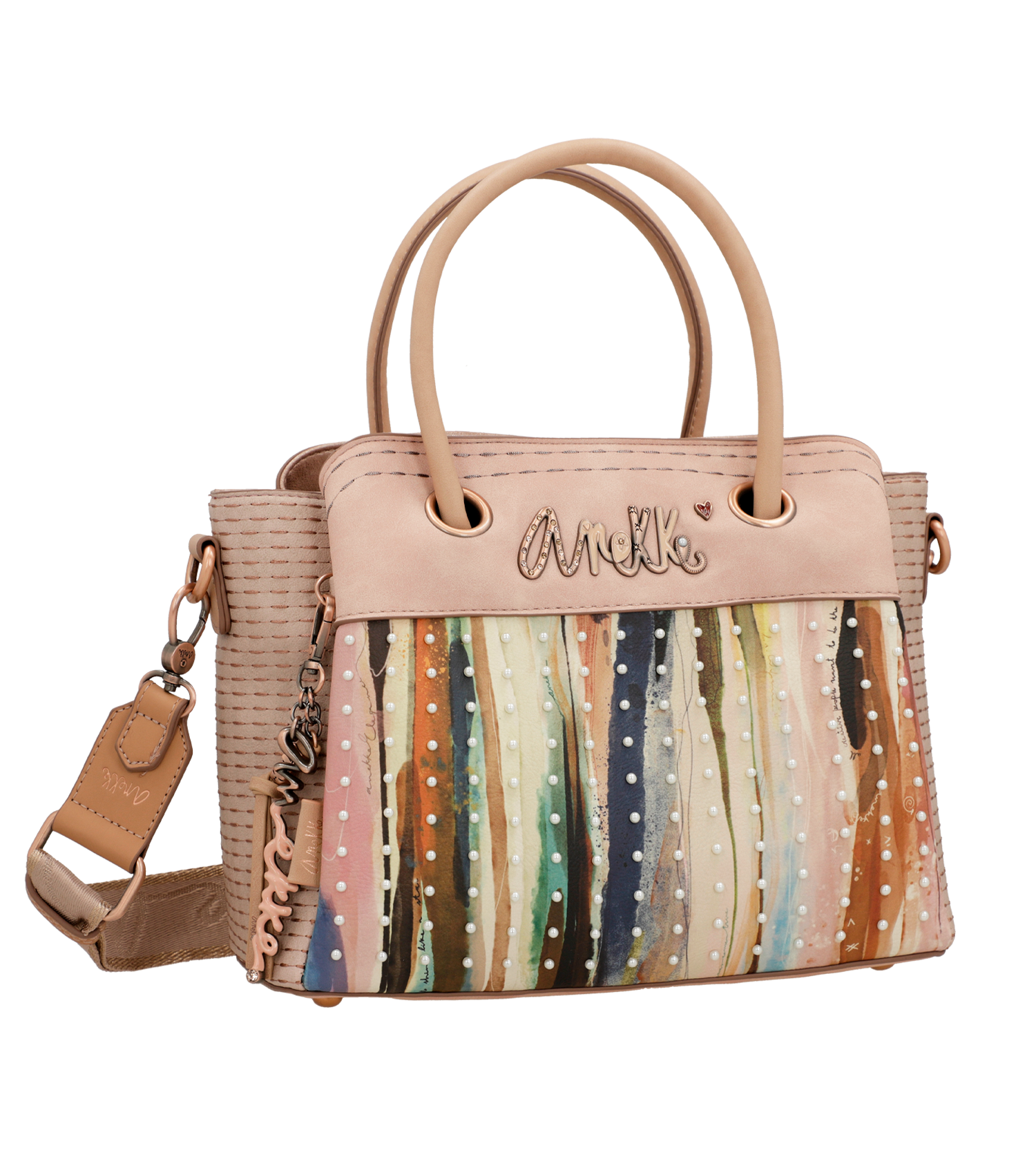 Borsa Studio con manico color carne - immagine 4