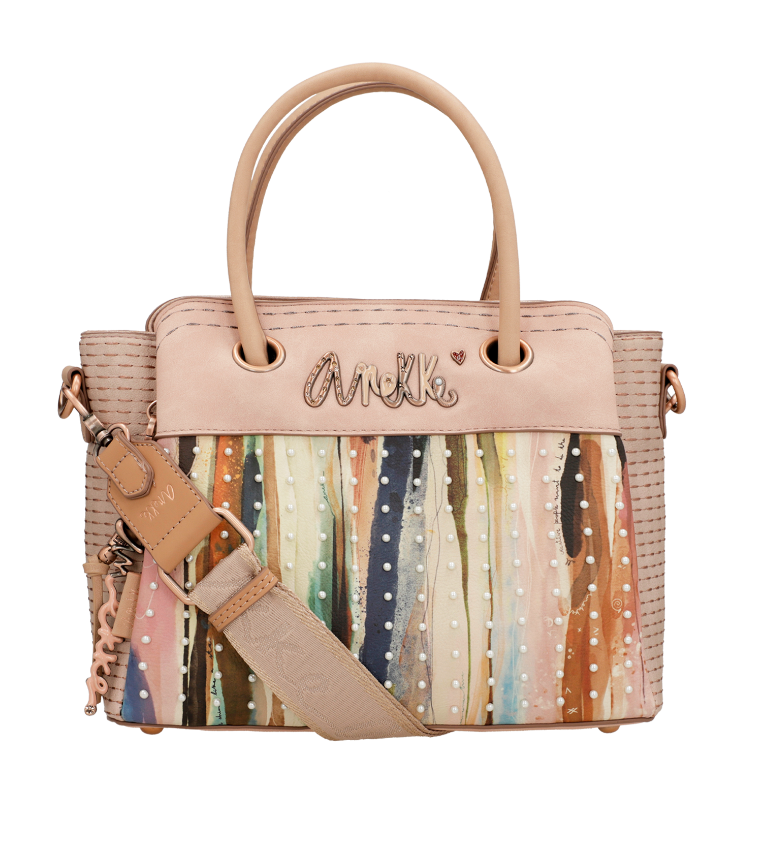 Borsa Studio con manico color carne - immagine 5