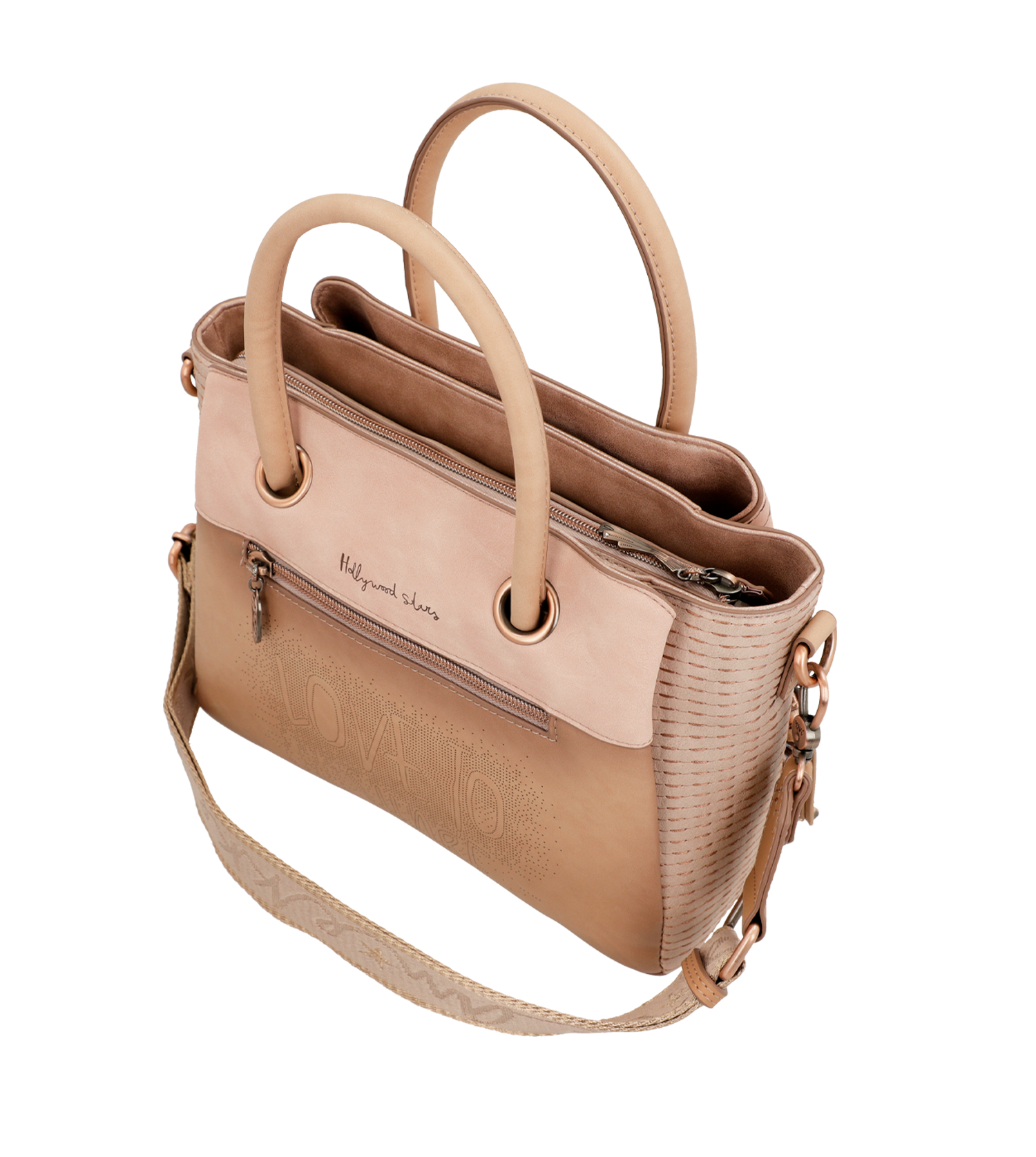 Borsa Studio con manico color carne - immagine 8