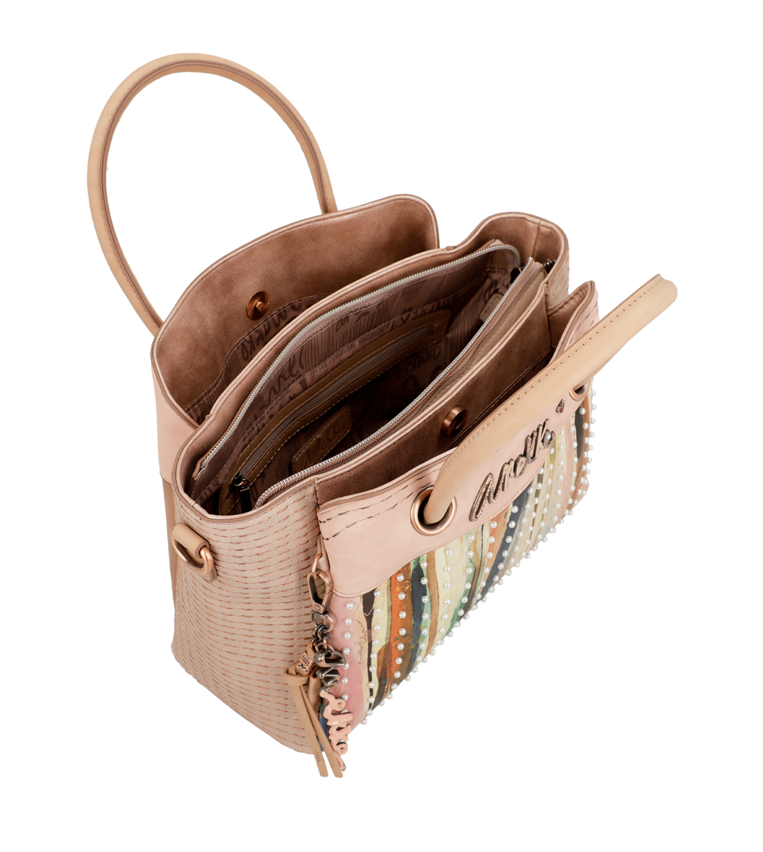 Borsa Studio con manico color carne - immagine 9