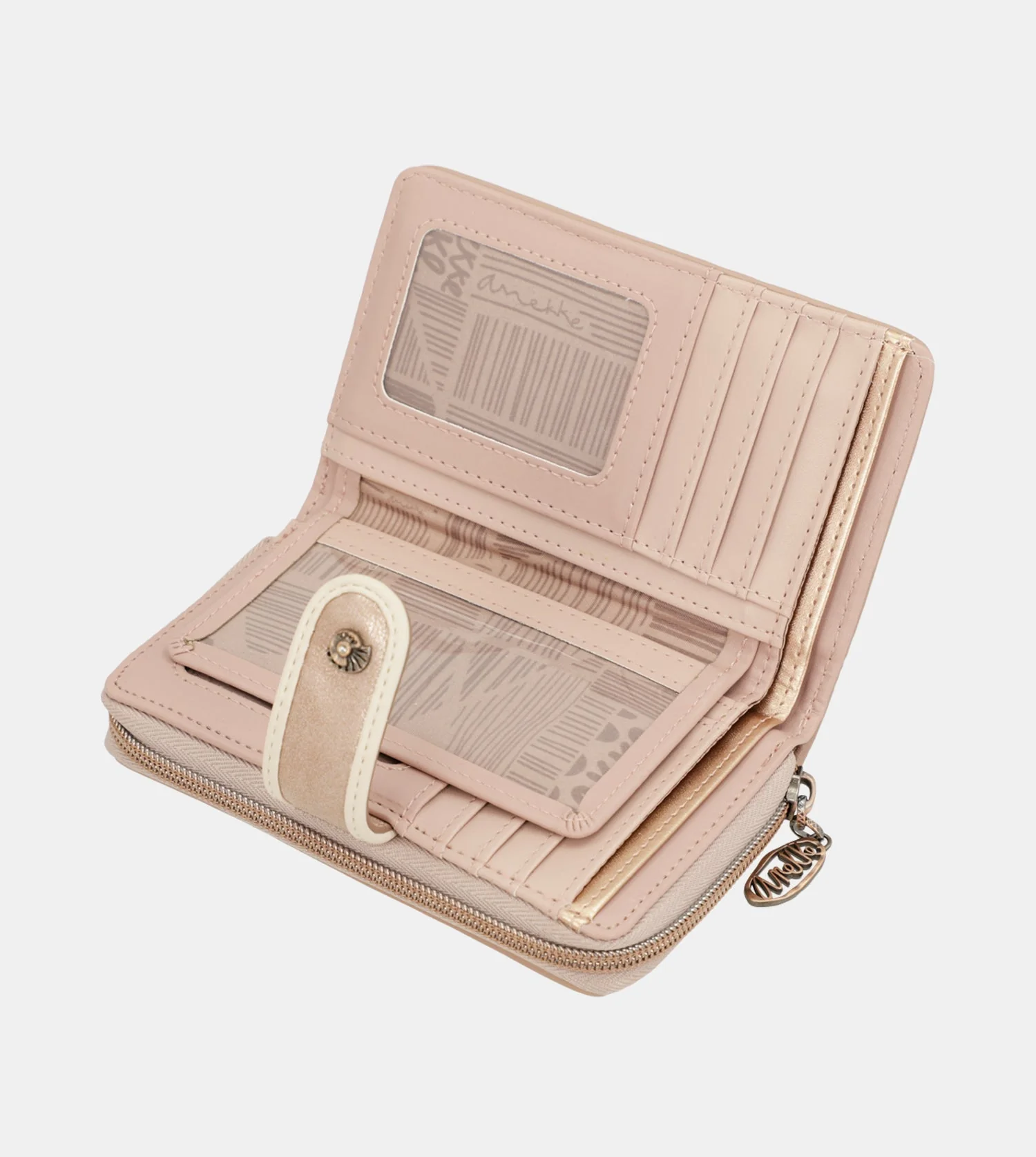 Portafoglio RFID medio Studio color nudo Anekke - immagine 5