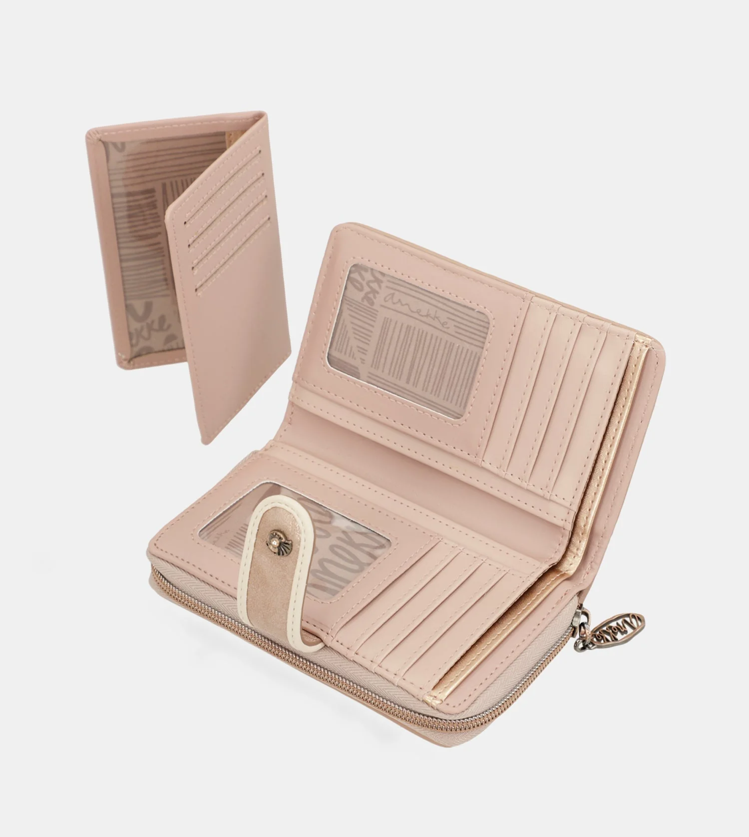 Portafoglio RFID medio Studio color nudo Anekke - immagine 3
