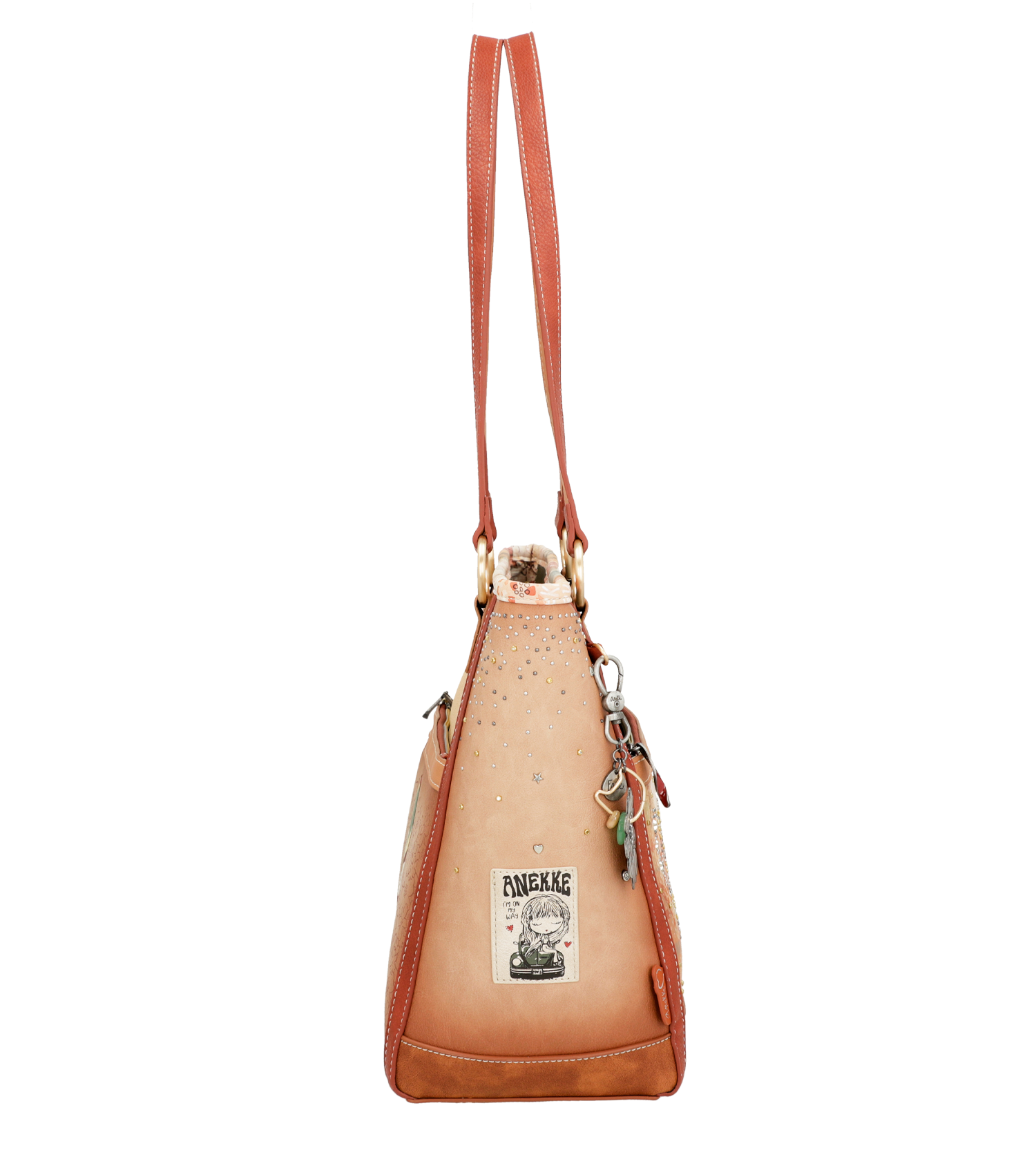 Borsa con manico grande con fiori - immagine 5