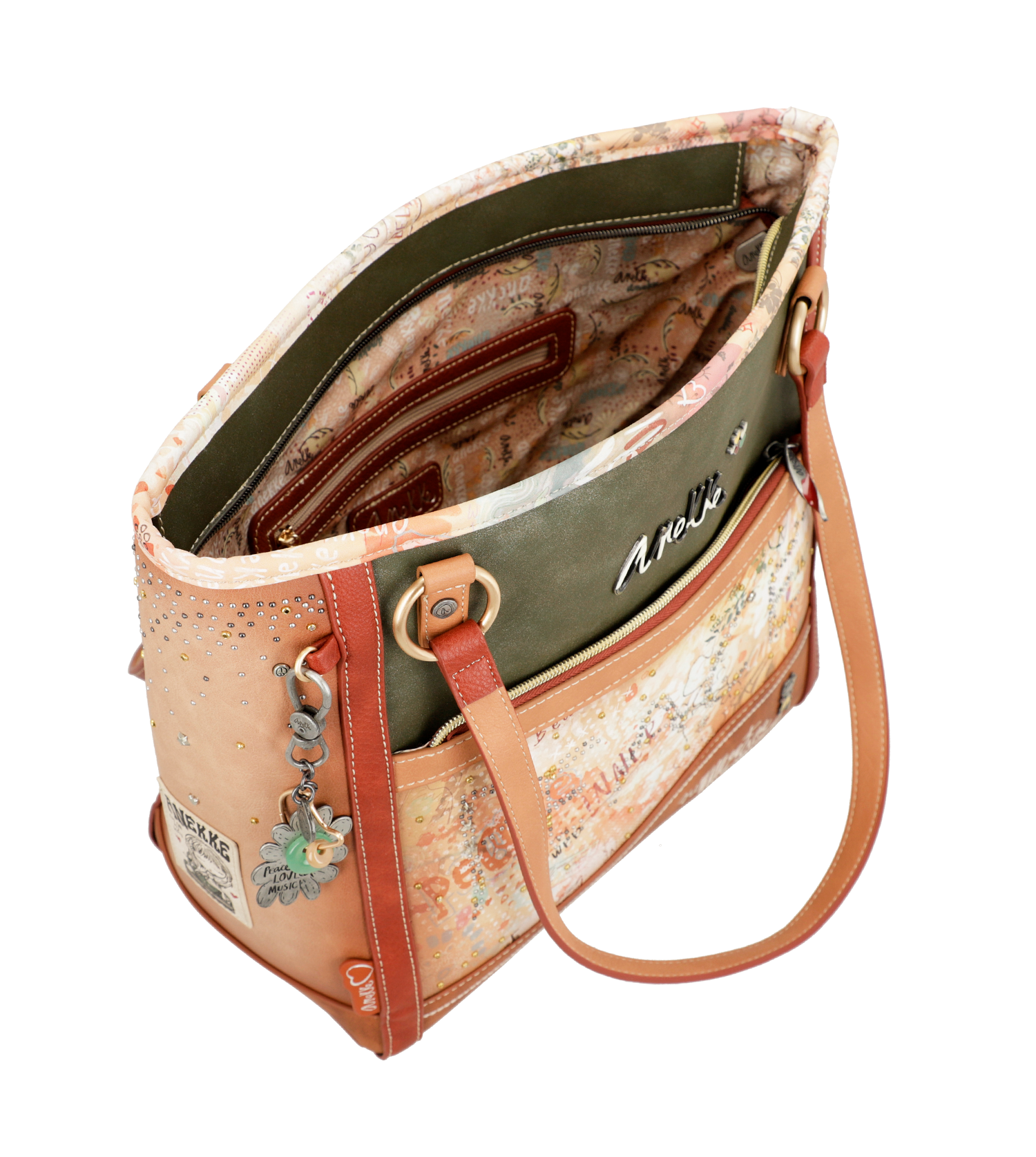 Borsa con manico grande con fiori - immagine 8