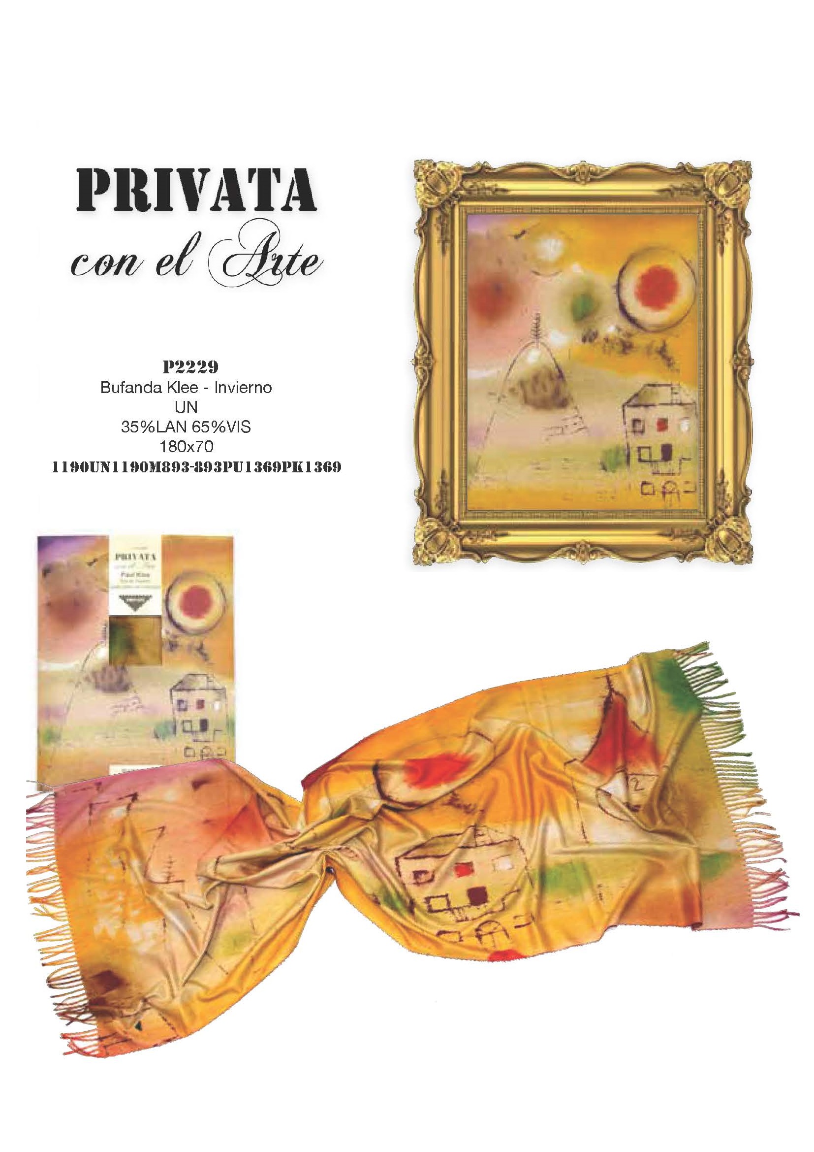 SCIARPA/FOULARD PAUL KLEE “DIA DE INVIERNO”